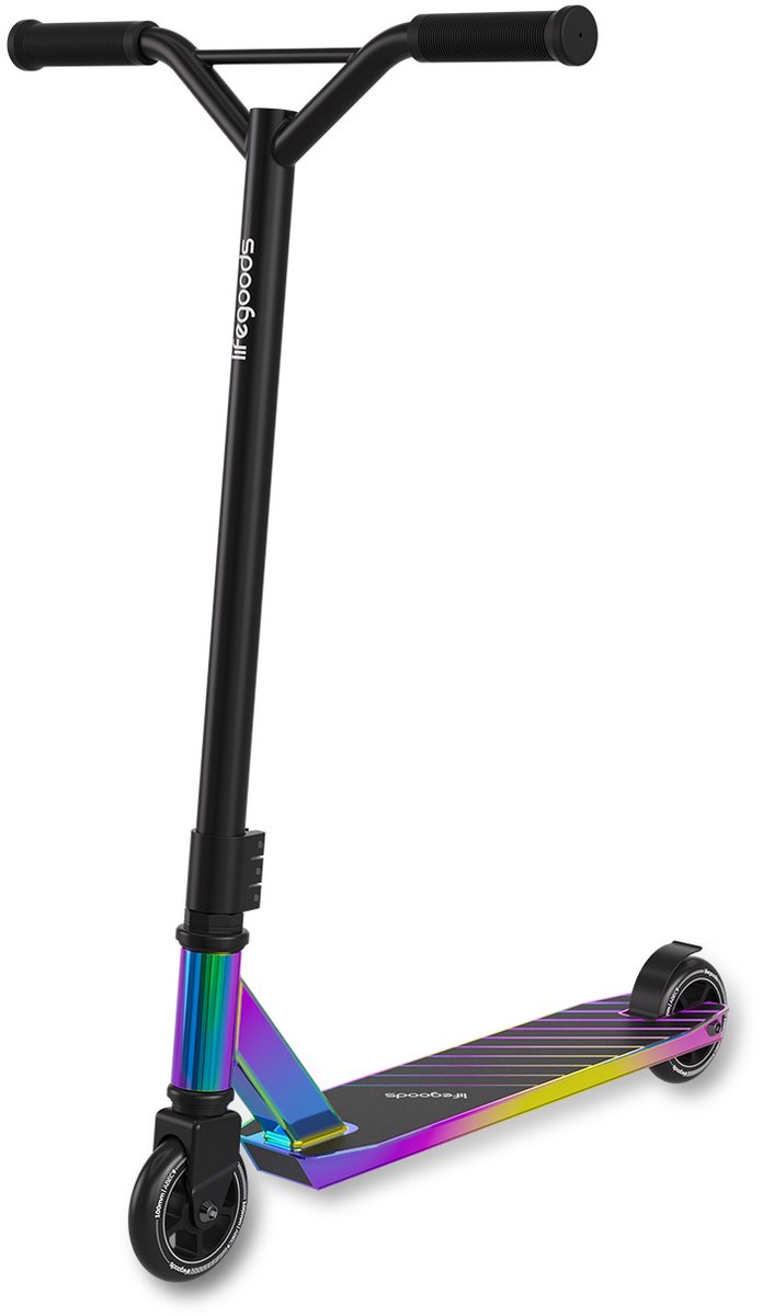 LifeGoods Stuntstep Fly Pro - 6+ Jaar - Step voor Kinderen - Jongens/Meisjes - 100mm - 100KG - Regenboog