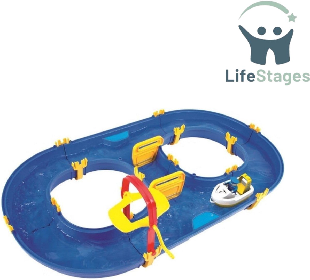 LifeStages - Waterbaan - Waterloop Set - Waterplay Rotterdam - 1 Boot en 1 Speelfiguur - vanaf 3 Jaar