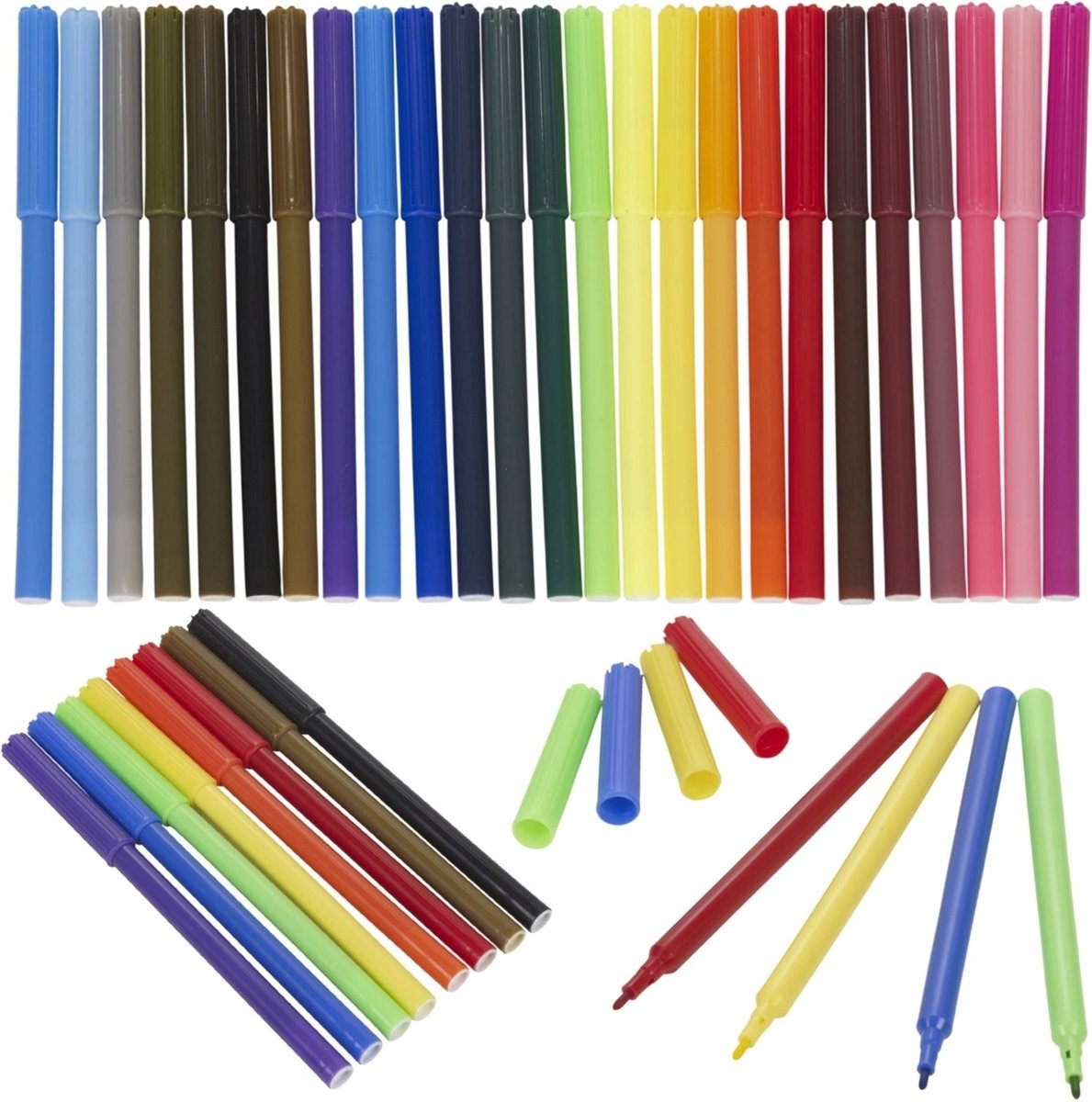 Lifetime Viltstiften Set - Heldere Kleuren - 50 Stuks - Inclusief Etui