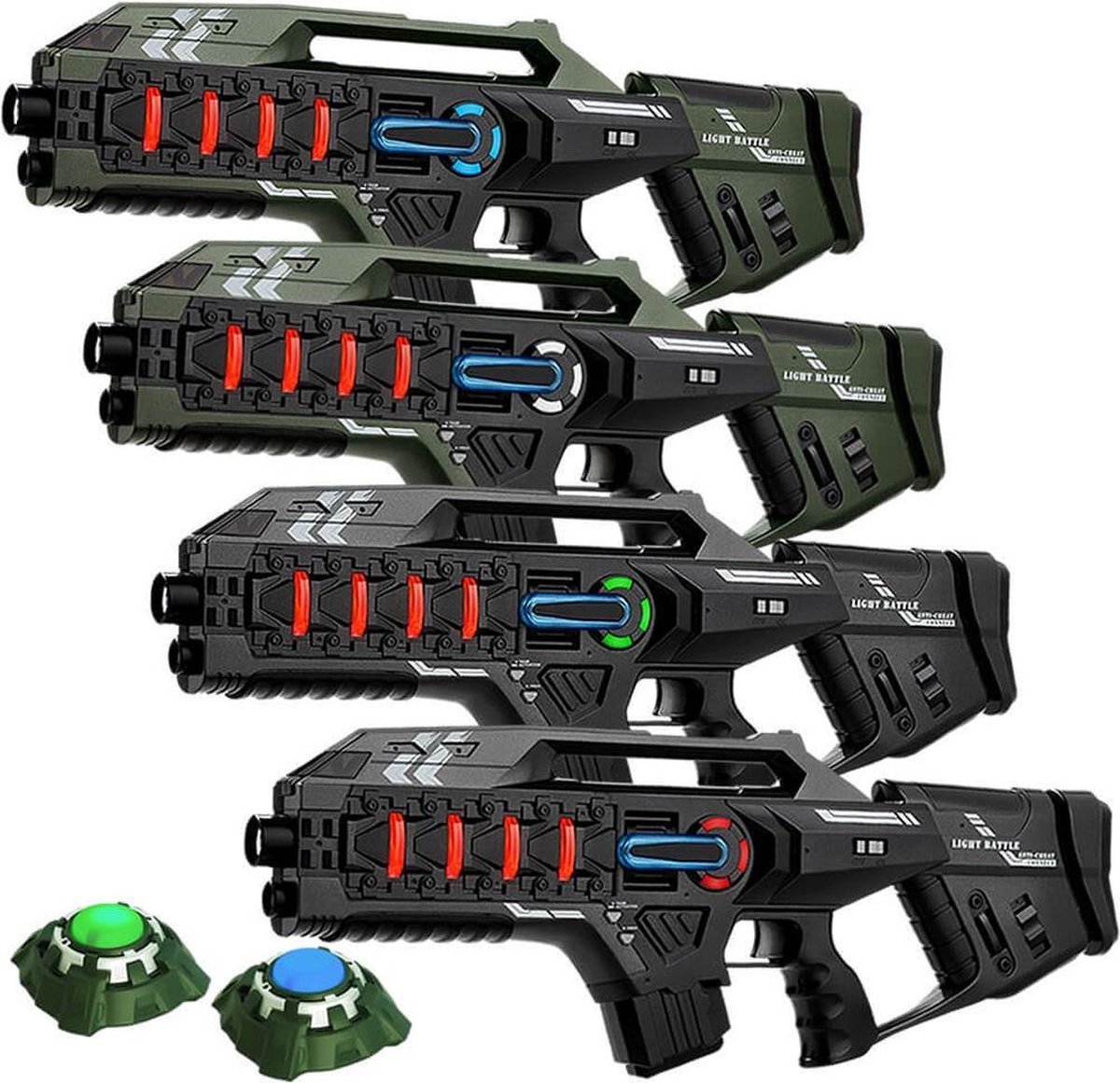 4x   Connect Anti-Cheat lasergun + targets - lasergamen - alternatief voor Nerf