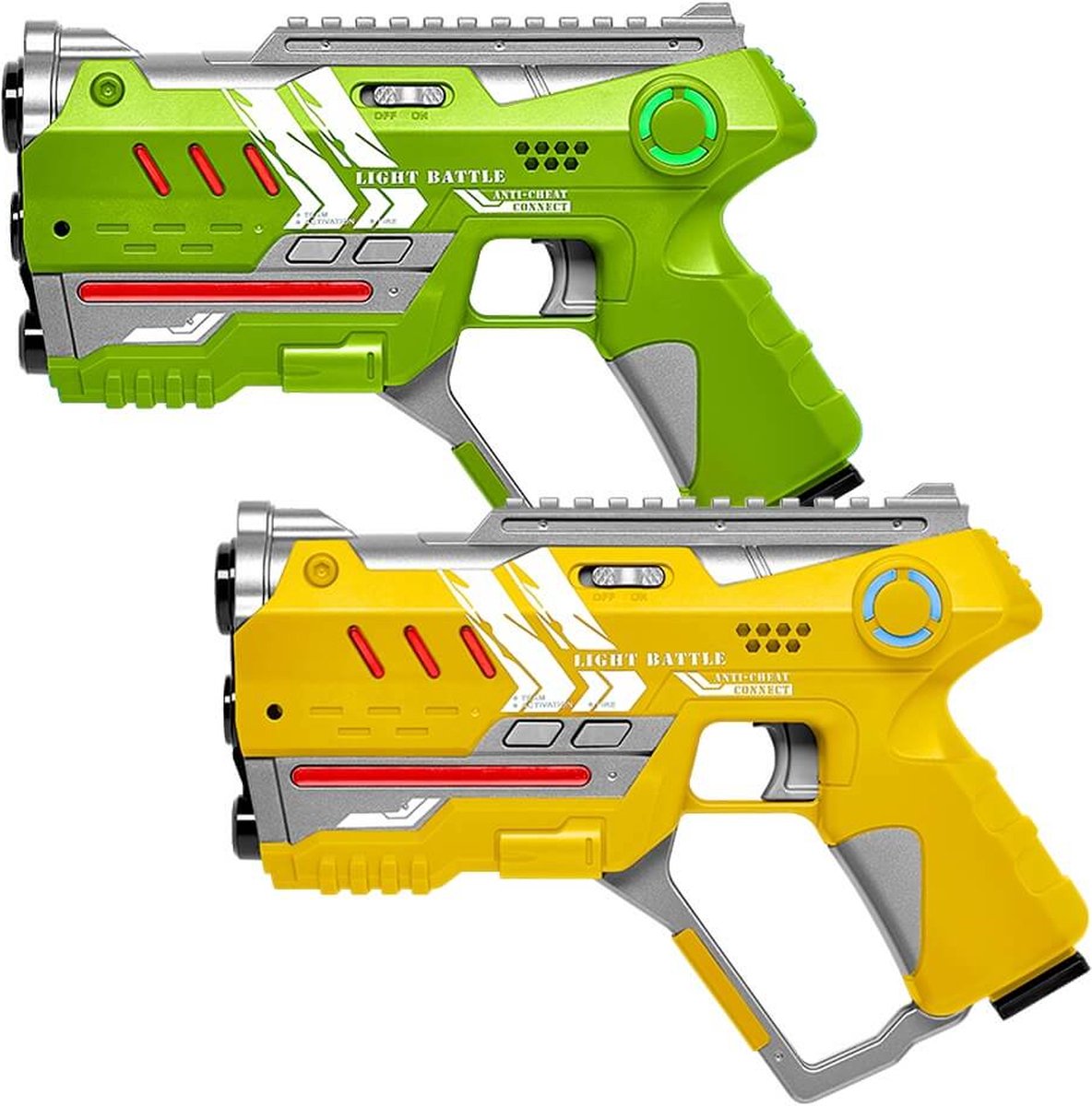 Light Battle Connect lasergun set - Geel/Groen - 2 Anti-cheat laserguns - Lasergame speelgoed voor kinderen