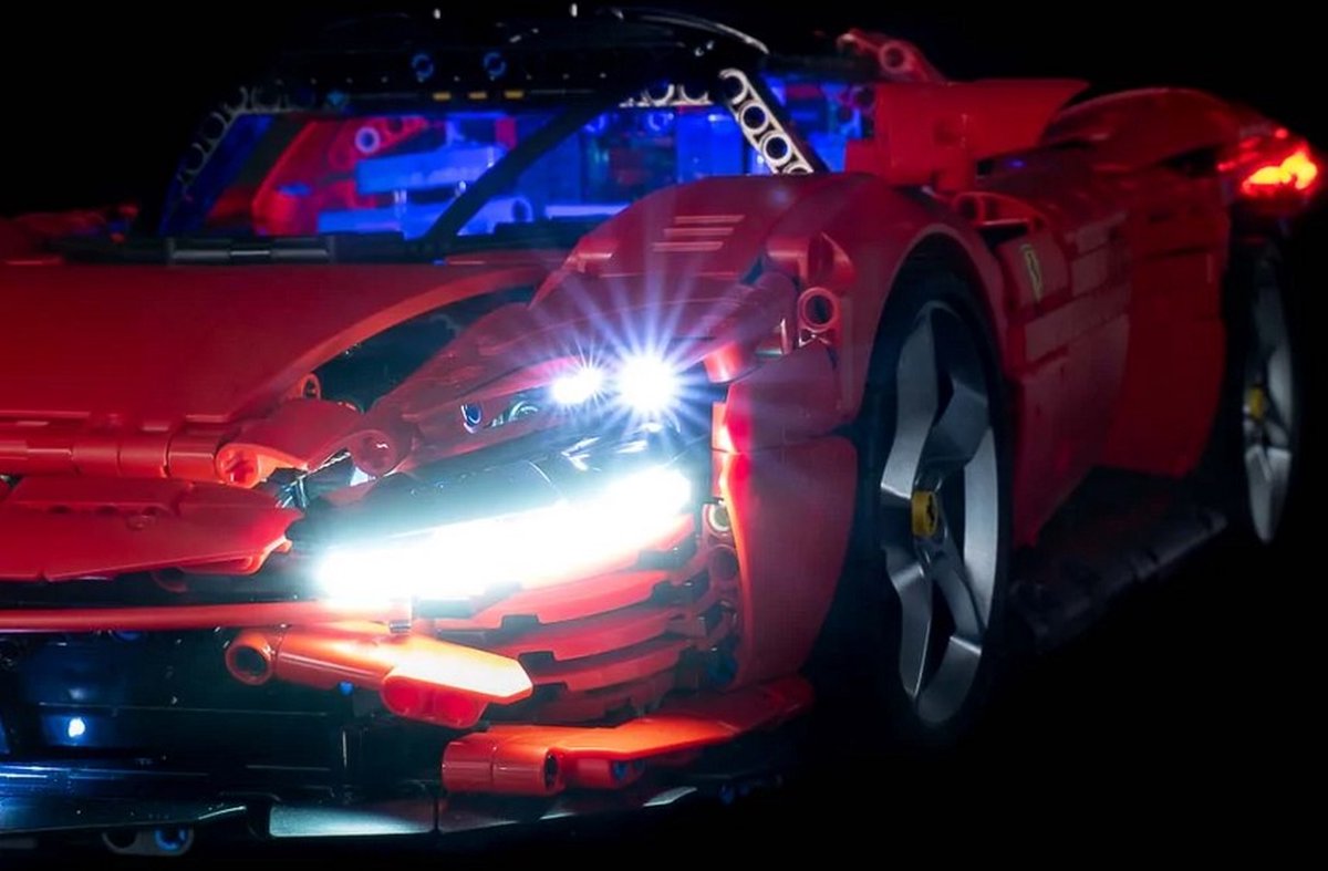 Light My Bricks - LEGO Ferrari Daytona SP3 - 42143 - Verlichtings Set