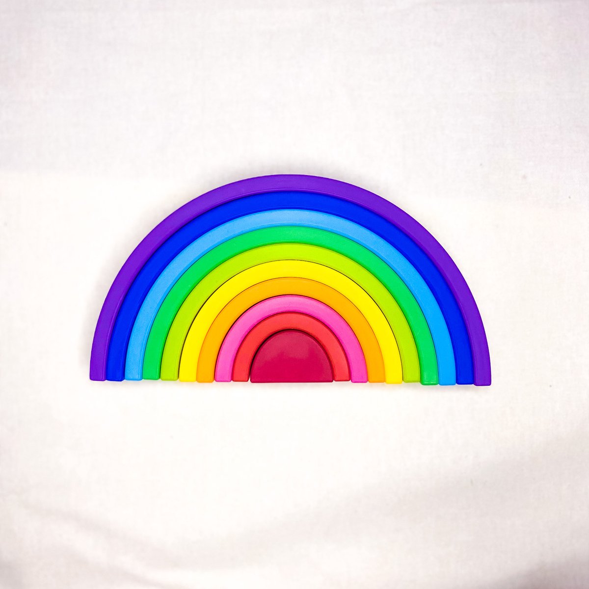 Siliconen Regenboog  - Spelen Kinderen Baby Peuter Kleuter - Kleurrijk - Bruggetjes bouwen - Treinbaan -  