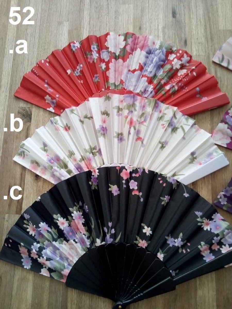 2x handwaaier Bloemen: print A & C