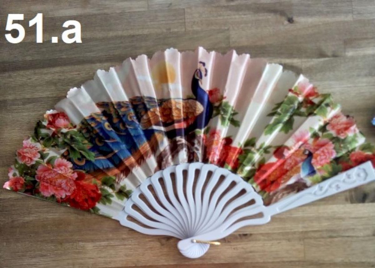 2x handwaaier Pauwen: 2x print A