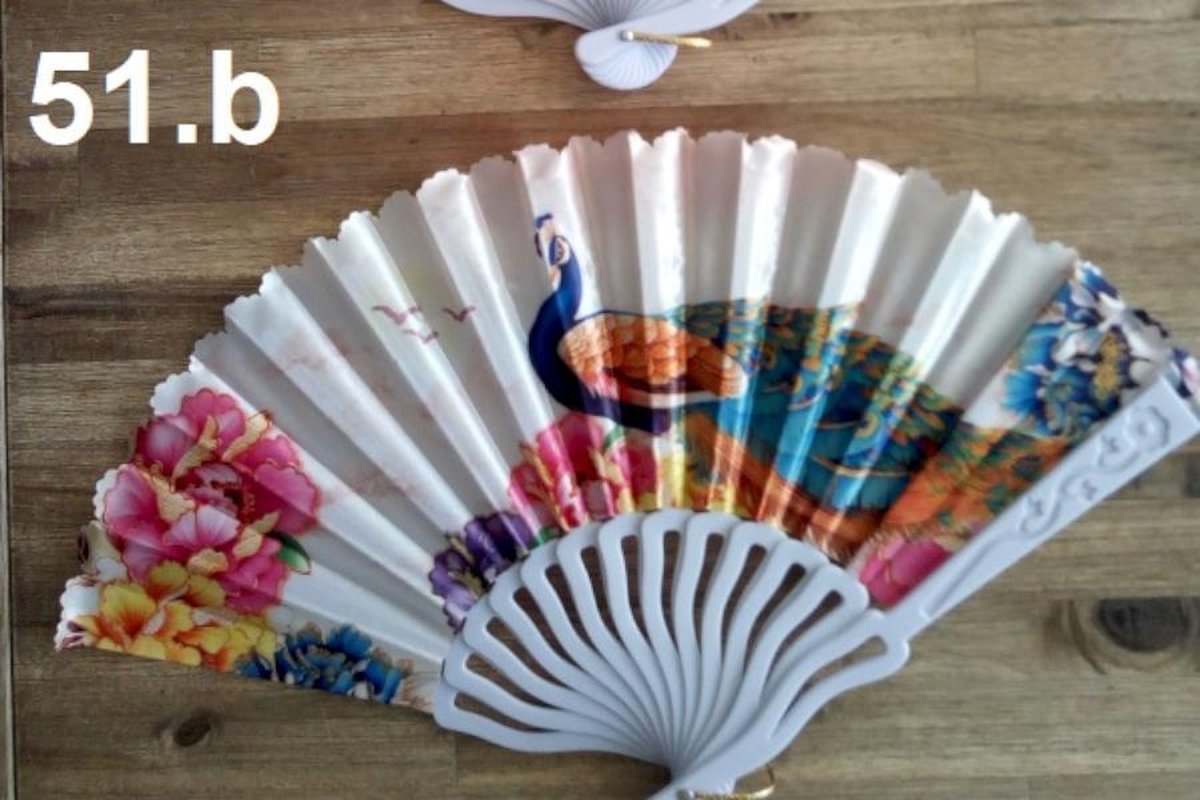 2x handwaaier Pauwen: 2x print B