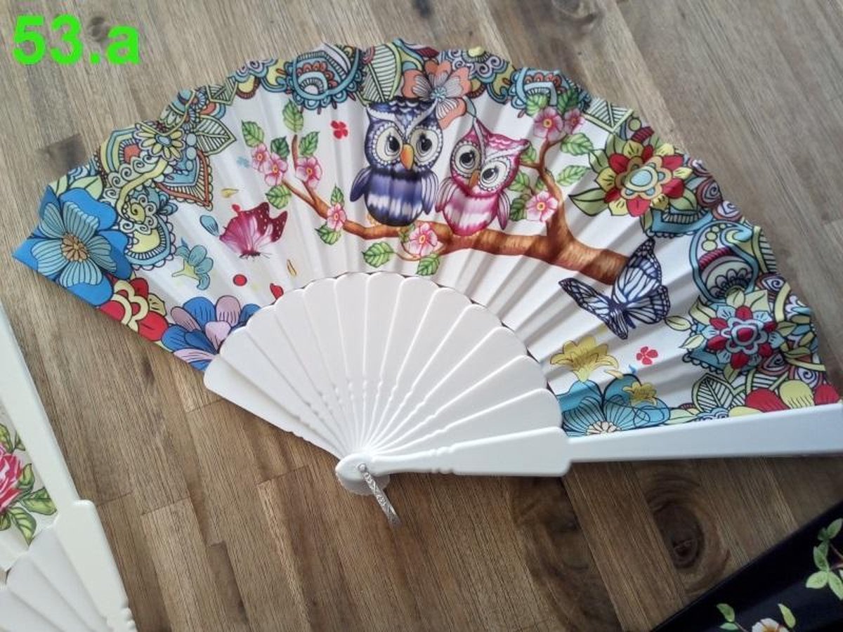 2x handwaaier Uilen: 2x print A