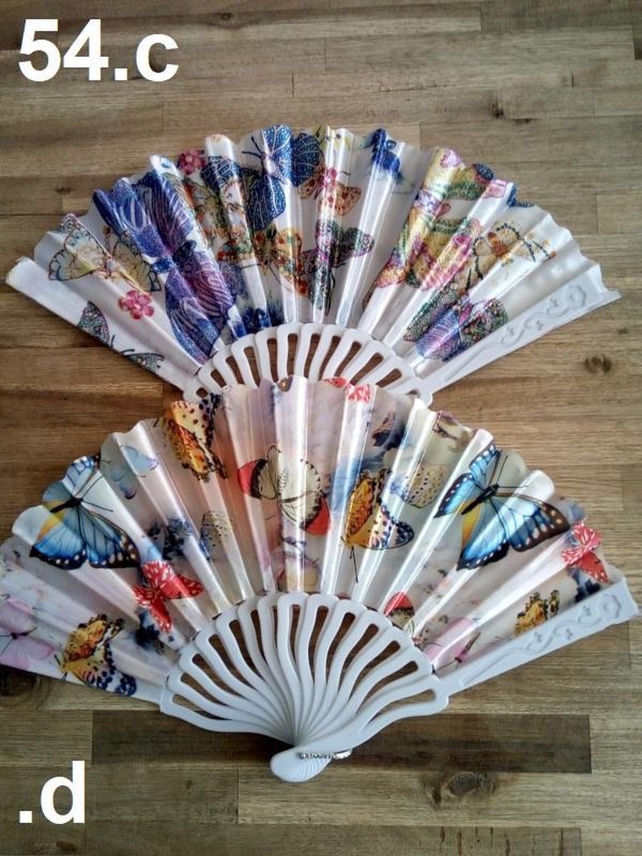 2x handwaaier Vlinders: 2x print D