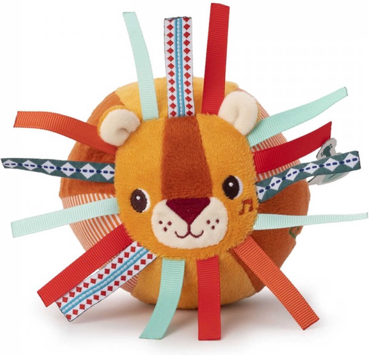   - Activiteitenbal Jack De Leeuw - De Bal Heeft Een Doorsnede Van 11 Cm - Bestaat Uit Verschillende Texturen - Geschikt Vanaf 6 Maanden