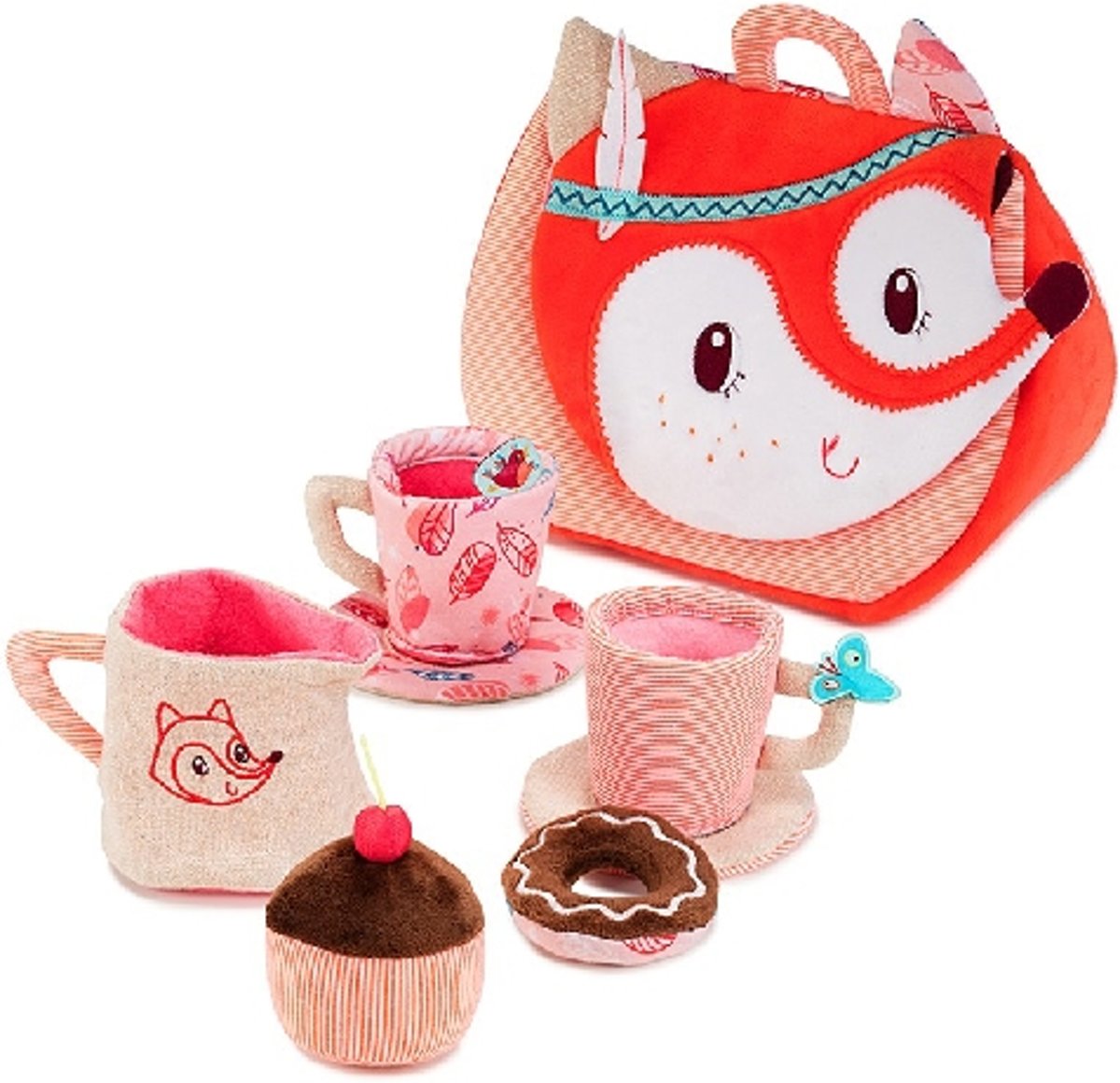 Stoffen speel theeservies