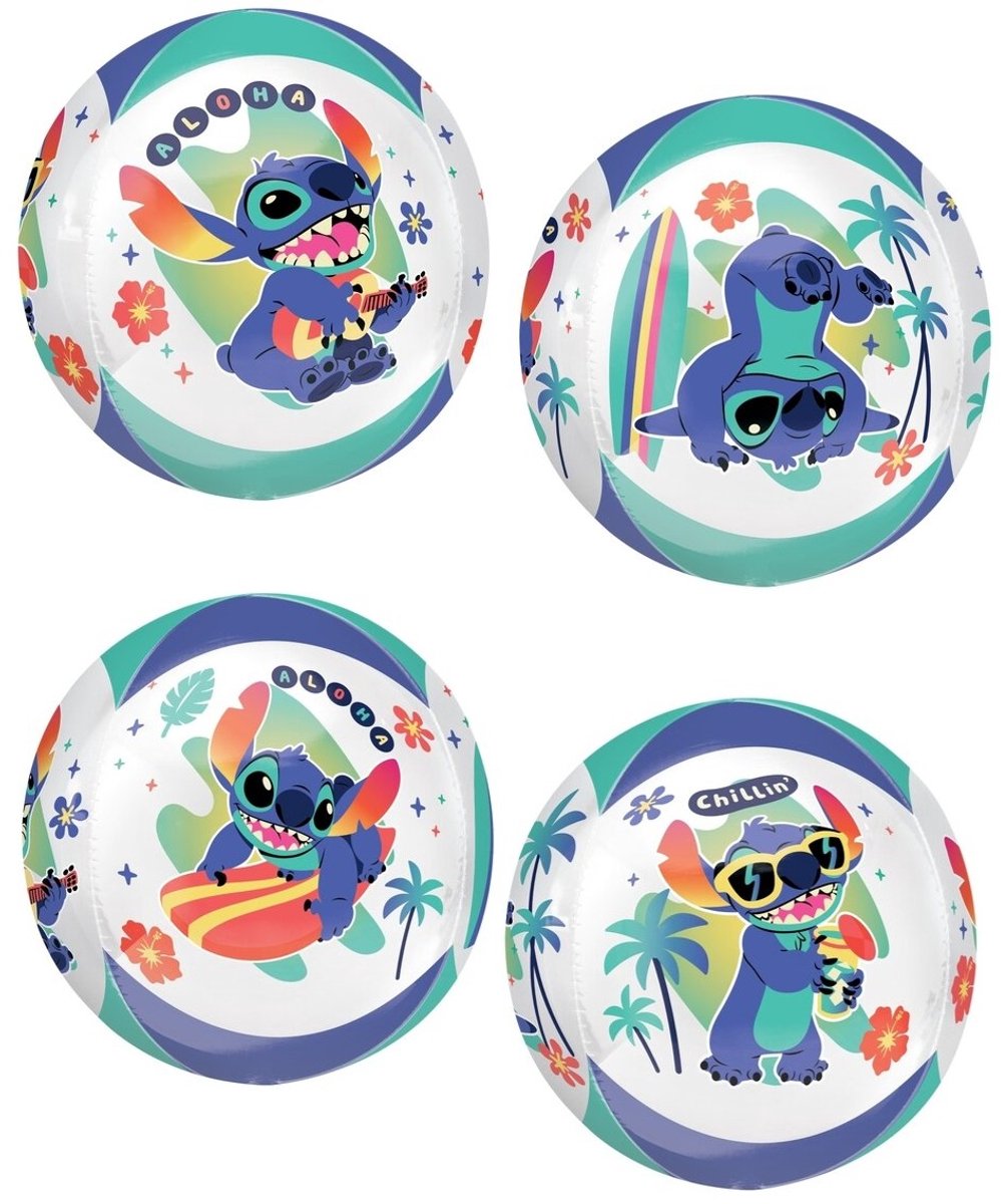 Disney - Lilo & Stitch - Folie ballon - Rond - Transparant - 44cm - Leeg - 1 Stuks
