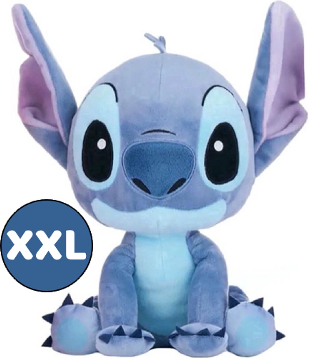 Stitch - Disney Lilo & Stitch Pluche Knuffel XXL 100 cm - Mega Grote XL Plush - Lilo en Stitch Extra Groot - Angel - Leroy - Scrump - Stitch - Speelgoed Cadeau Kinderen Jongens Meisjes