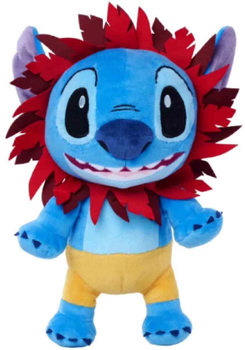 Stitch verkleed als Simba - Disney Pluche Knuffel 30 cm - Disney Plush Toy - Speelgoed knuffeldier knuffelpop voor kinderen jongens meisjes - Knuffels Stitch Angel Leroy - The Lion King - Mufasa - De Leeuwen koning