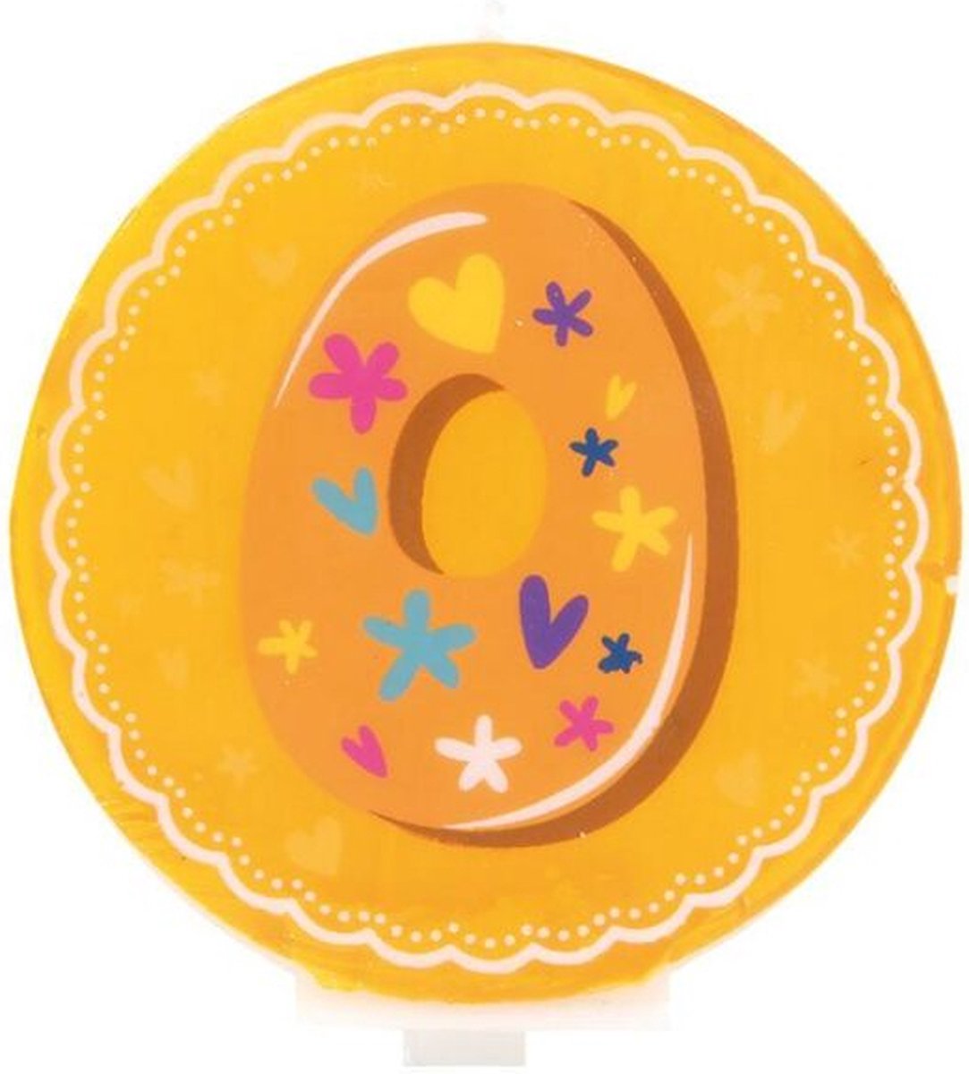 Lily deco cijferkaars 6,3 cm - cijfer 0