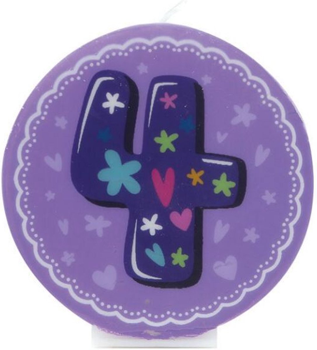 Lily deco cijferkaars 6,3 cm - cijfer 4