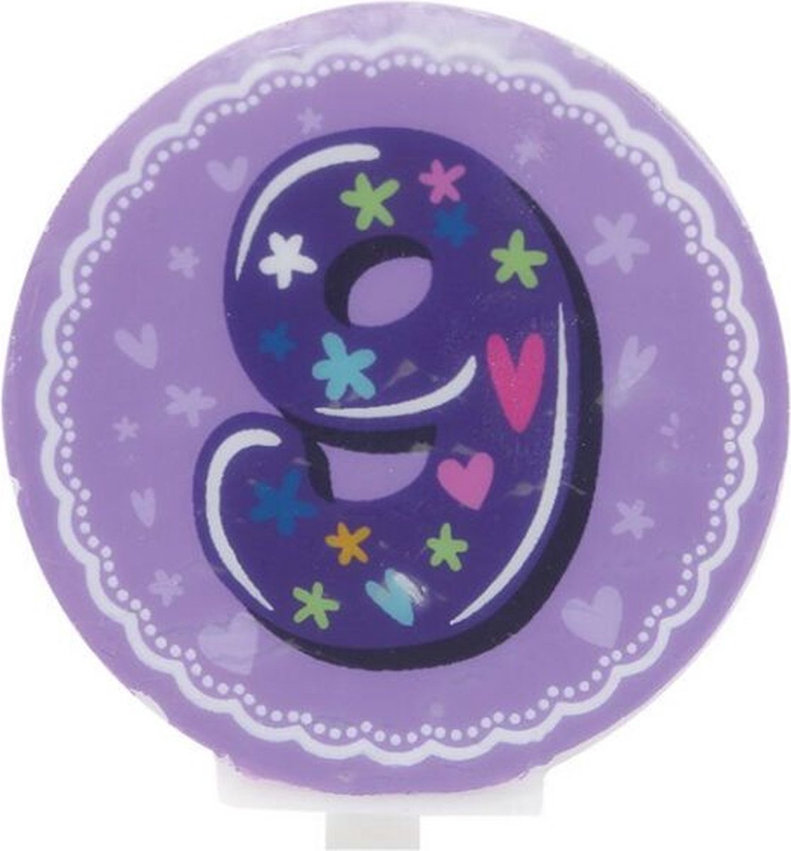 Lily deco cijferkaars 6,3 cm - cijfer 9