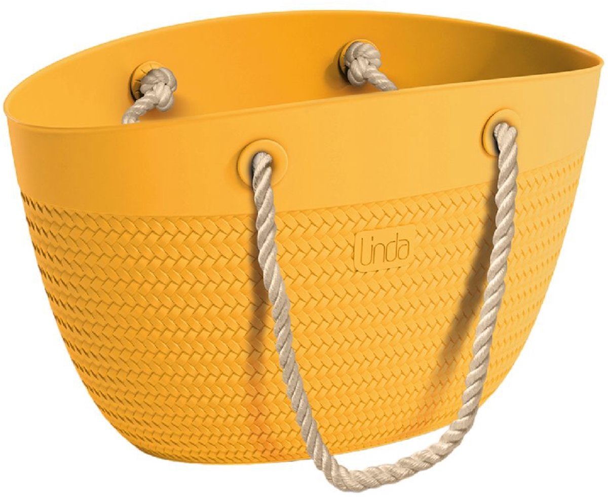 Linda Bag Sea met Touw Handvatten 50x41 cm Geel