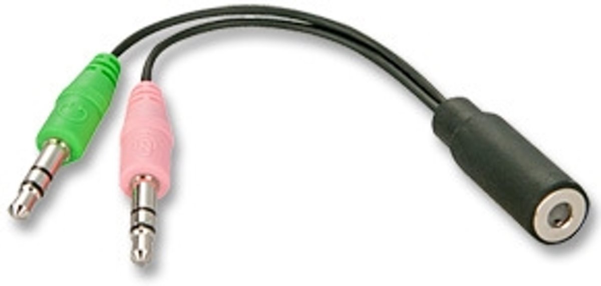 Lindy 3.5mm/2 x 3.5mm 0.6m 3.5mm 3.5mm Multi kleuren audio kabel
