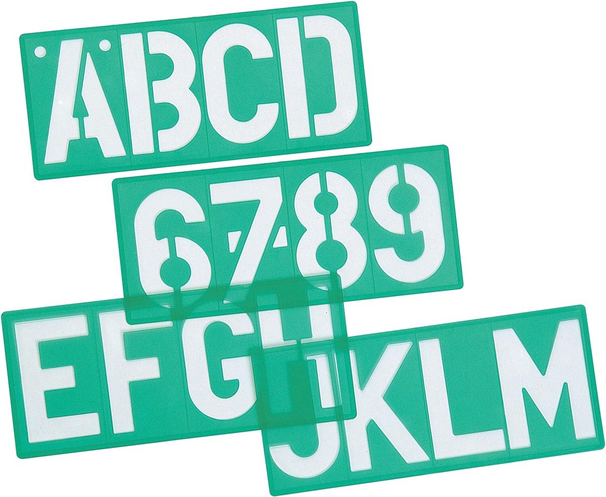 Linex lettersjabloon van 100 mm, set van 4 stuks 6 stuks