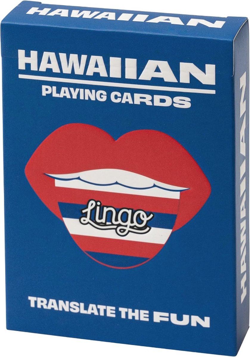 Lingo- Hawaiiaanse speelkaarten- playingcards- talen leren- Hawaiiaanse- jong en oud- Hawaiiaanse woordenschat- woordenschat- Leer Hawaiiaanse woordenschat op een leuke en gemakkelijke manier- 52 essentiële vertalingen- Leren- reizen- spelen