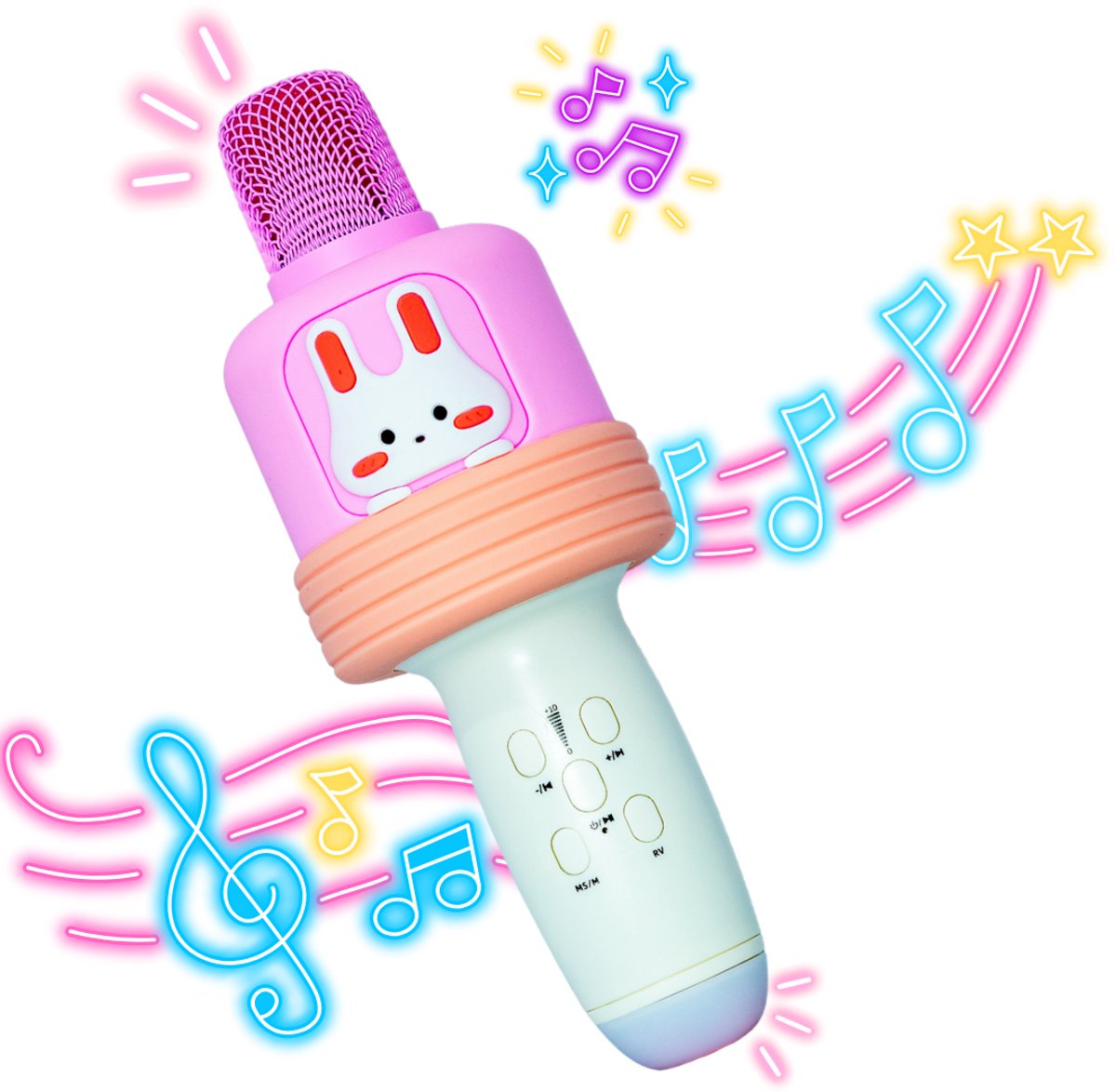 Bluetooth Karaoke Microfoon Konijn - Draadloos - Karaoke Set met Speaker - Kinderen en Volwassenen - 5 Stemvervormers