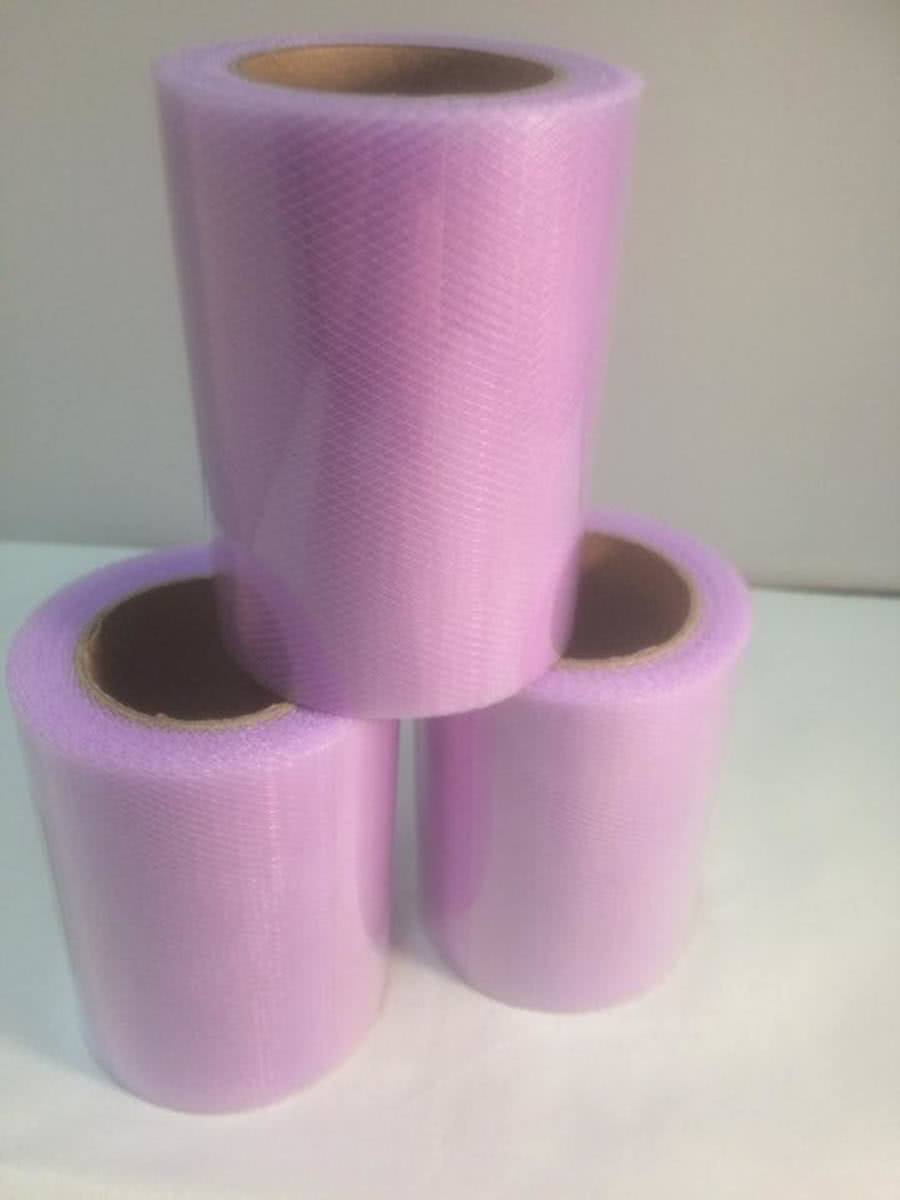3 Rollen Tule Lavendel 8 cm breed 20 meter per rol