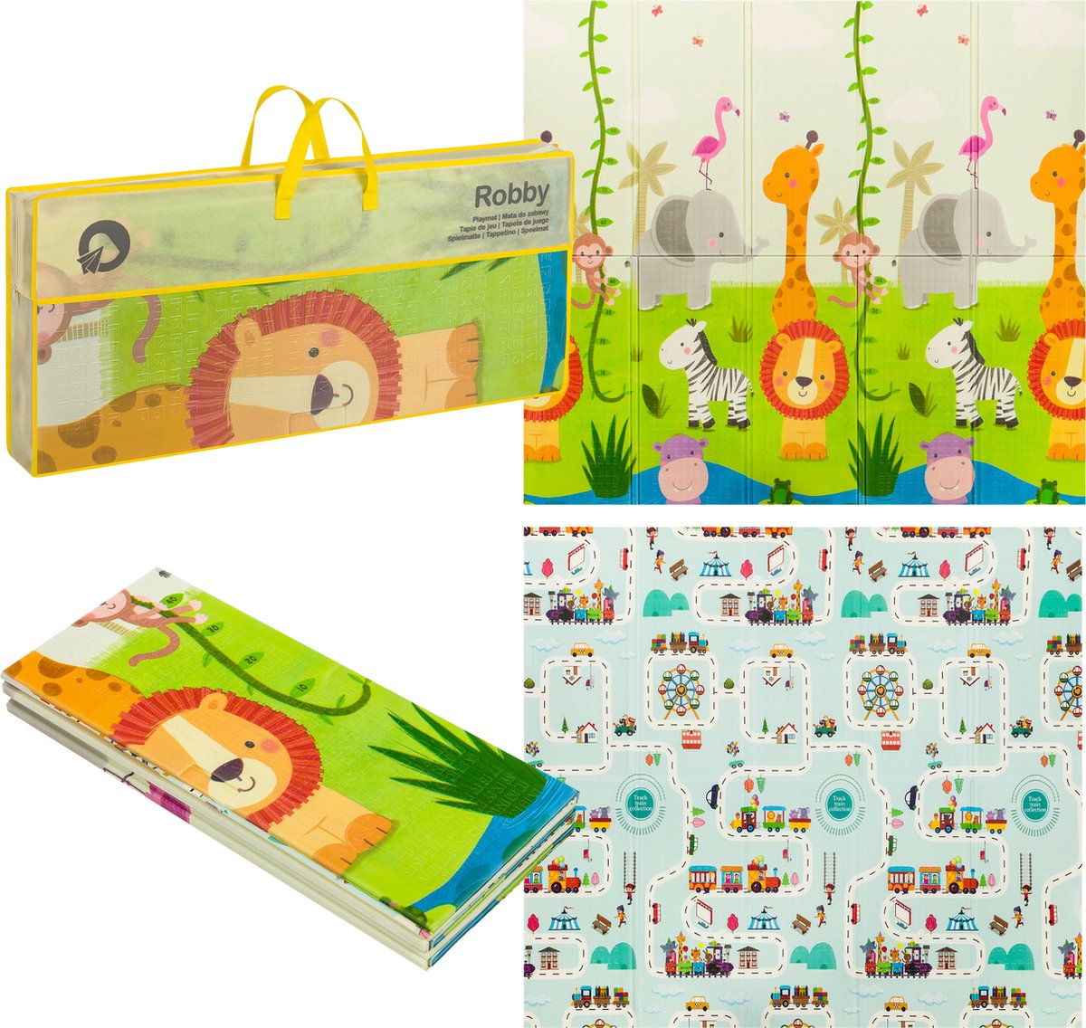 Lionelo Robby - Babygym - 2 in 1 Speelkleed - 5 speelgoed