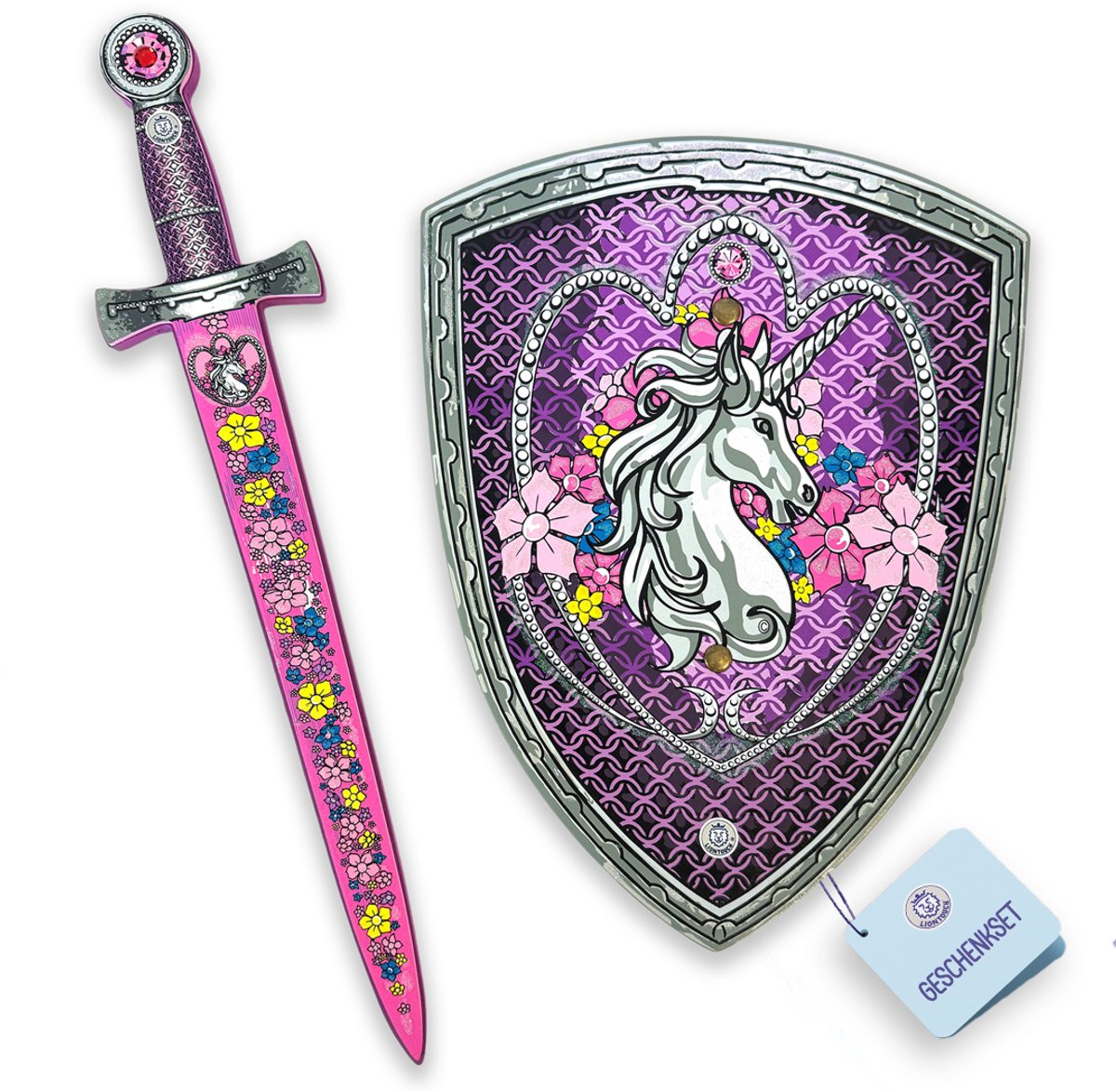Liontouch Eenhoorn Prinsessenset - Speelgoed - Zwaard en Schild - Kostuumaccessoires voor Meisjes - Duurzaam en Flexibel Schuim - Voor Leeftijden 3-6 Jaar