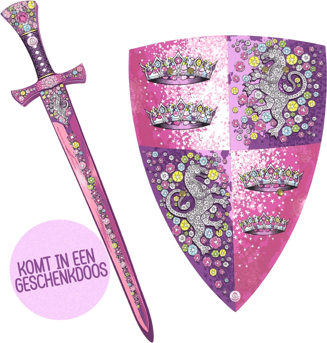 Liontouch Prinsessen Set - Speelgoed - Zwaard en Schild - Kostuums Voor Meisjes - Duurzaam Schuim - Geschenkset - Leeftijd 3-8 Jaar - Roze