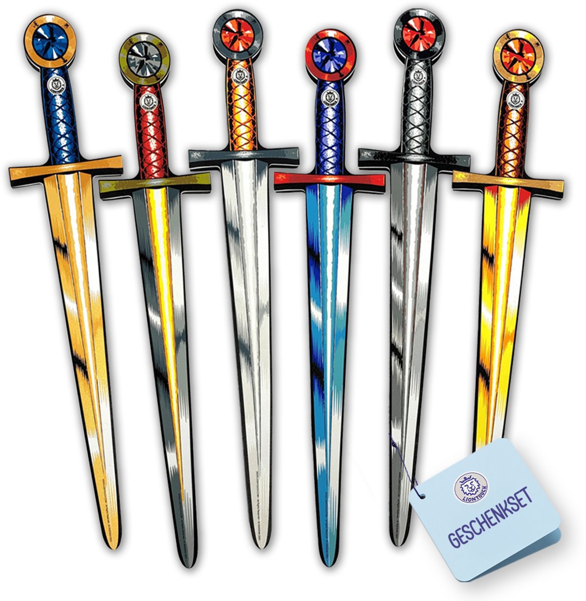 Liontouch Zwaard Collectieset - 6-Pack Speelgoed Zwaarden voor Kinderen - Veilig EVA-schuim - Geschenkset - Leeftijd 3+