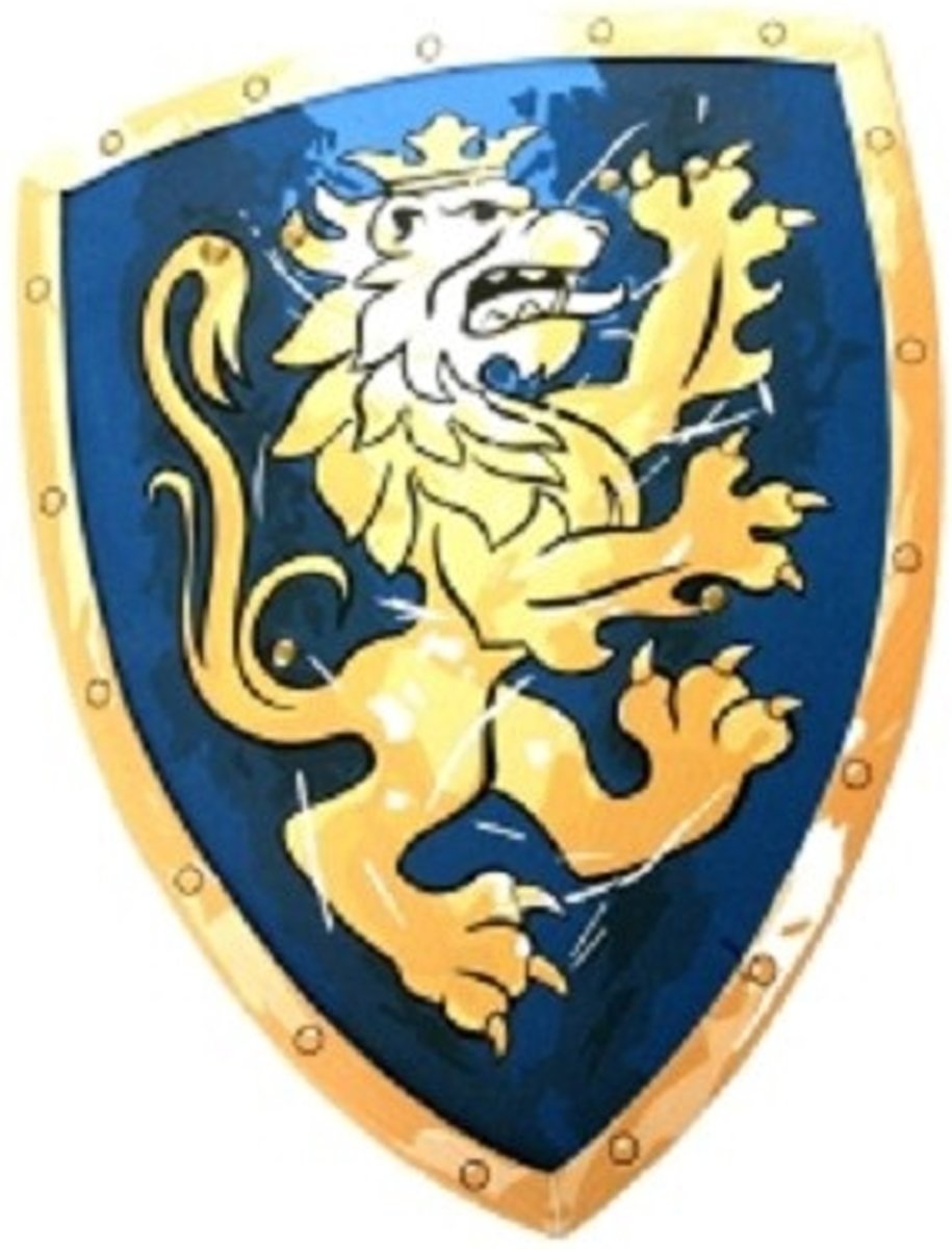 Ridderschild - Nobele Ridder - Blauw