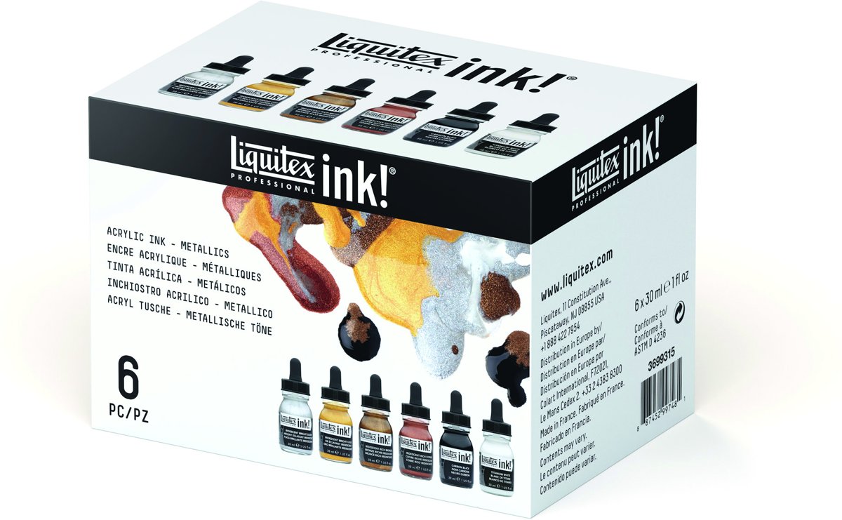 Liquitex Ink! Metallic Set 6 x 30ml