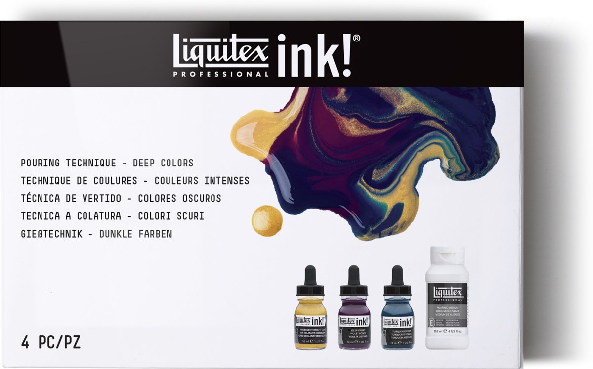 Liquitex Professional Ink! pouring medium set - Deep Colours