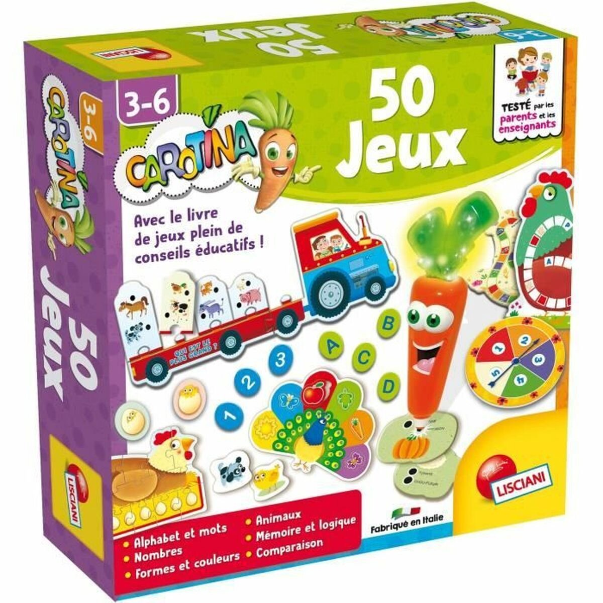 Lisciani - Carotina - 50 Jeux - FR
