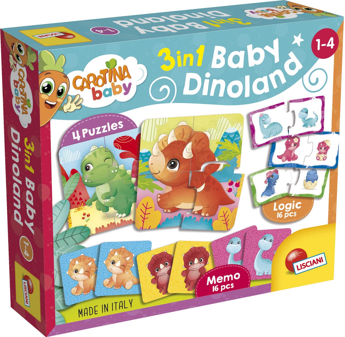 Lisciani - Carotina Baby - Baby 3 in 1 dinoland