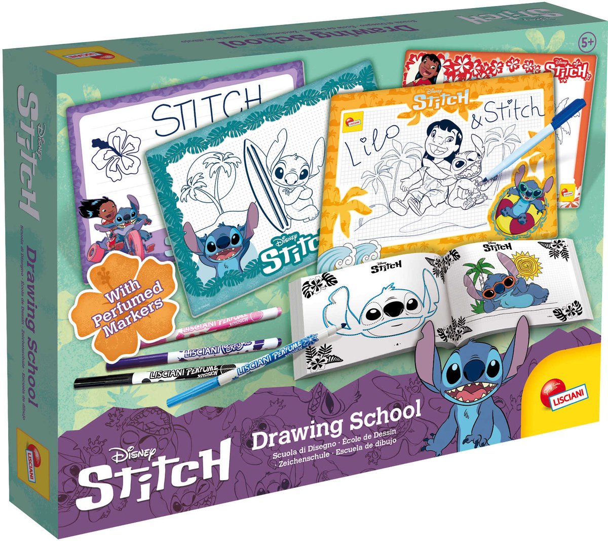 Lisciani - Stitch - Stitch tekenschool met geparfumeerde pennen