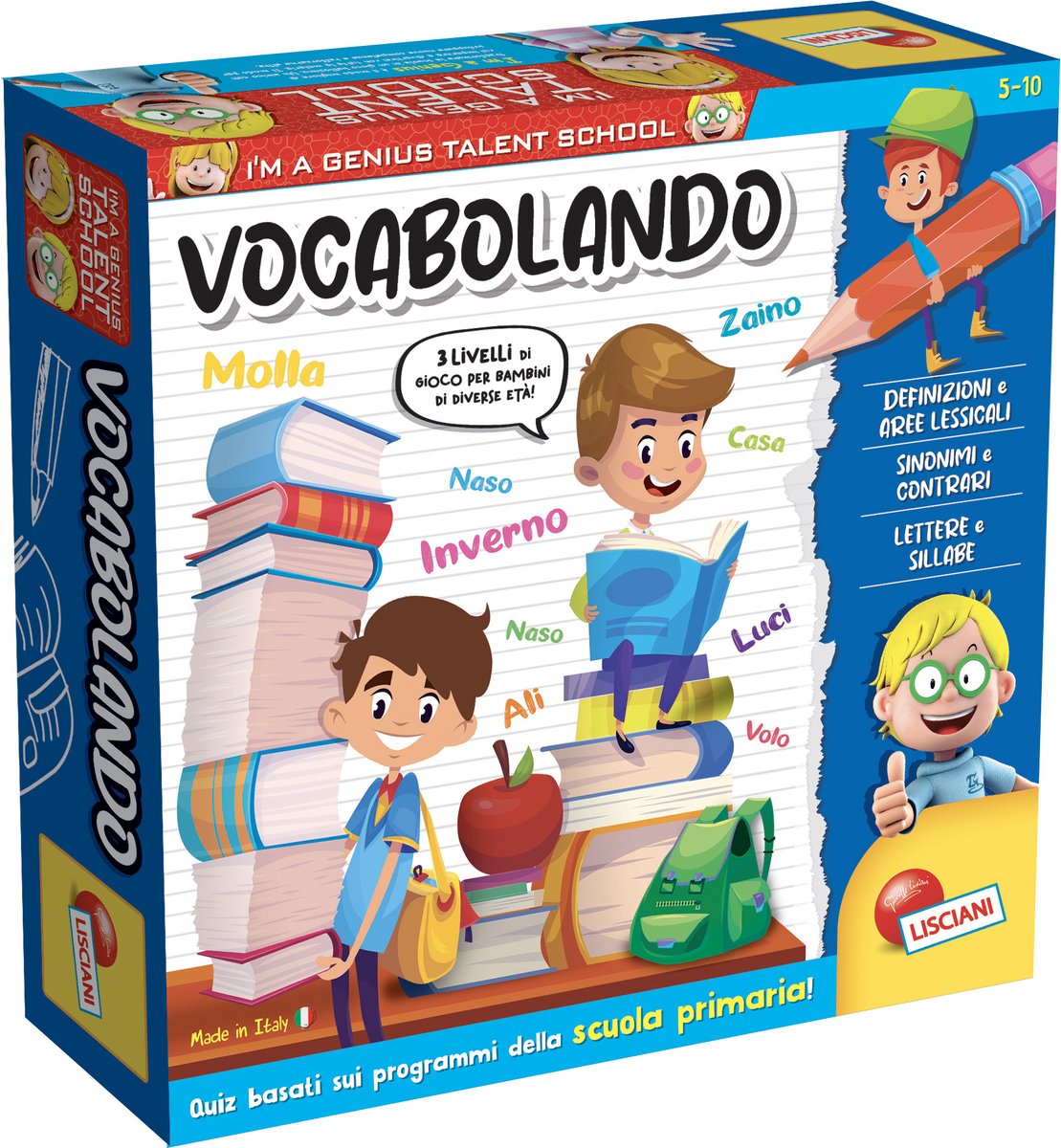 Lisciani 100484 bordspel Im a genius ts vocabulando Educatief