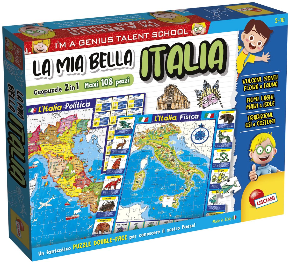 Lisciani 80571 puzzel Legpuzzel 108 stuk(s) Kaarten