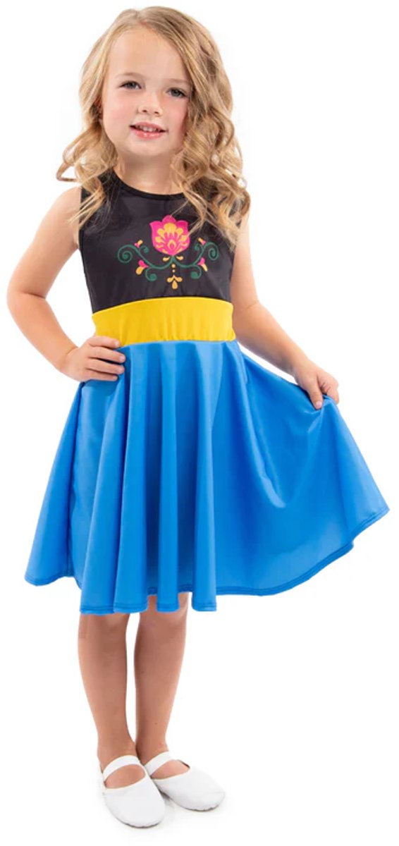 Little Adventures - Alpine Twirl Jurk – Maat 98-110 - Comfortabel, Wasbaar & Glittervrij – Sprookjesachtige Verkleedjurk Voor Kinderen