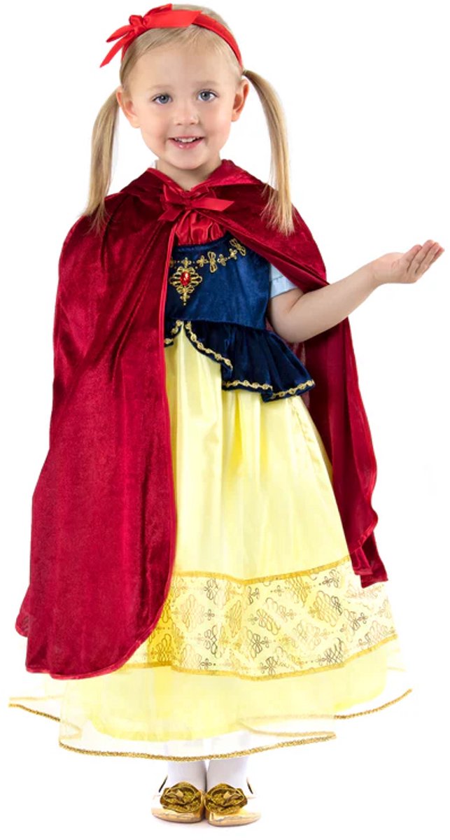 Little Adventures - Rode Cape – Maat S/M (1-5 Jaar) - Fluweelzachte Kinderverkleedcape Met Capuchon – Machinewasbaar – Comfortabel & Duurzaam – Vanaf 1 Jaar