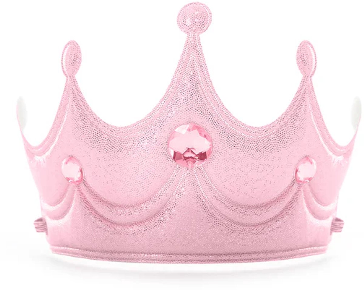 Little Adventures - Roze Prinsessenkroon – Zachte Kinderkroon – Verkleedaccessoire – Comfortabel & Wasbaar – Vanaf 3 Jaar