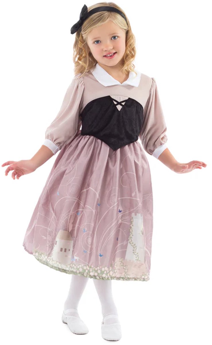 Little Adventures - Sleeping Beauty Dagjurk met Haarband – Maat M (98-104) - Comfortabel, Wasbaar & Glittervrij – Prinsessen Verkleedjurk Voor Kinderen
