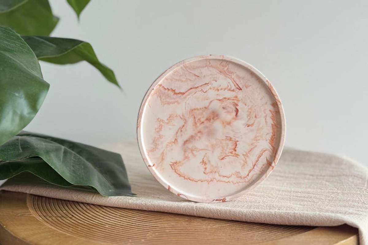 DIY Hobbypakket Giethars ronde dienblad terracotta