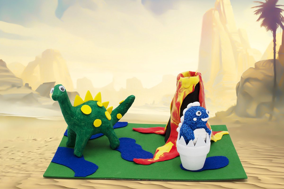 Dino knutselbox - Knutselen voor kinderen - kinderbox - knutselpakket - knutselpakketten - knutselpakket voor jongens - knutselpakket voor meisjes - Little Creations