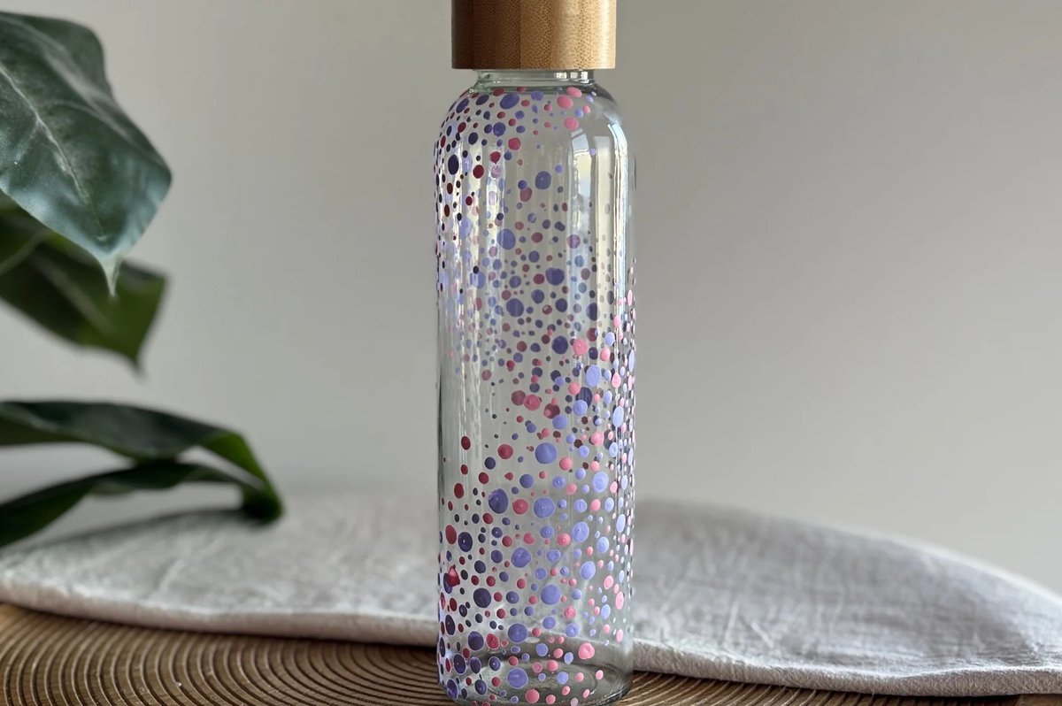 LC DIY Waterfles Roze en Lila