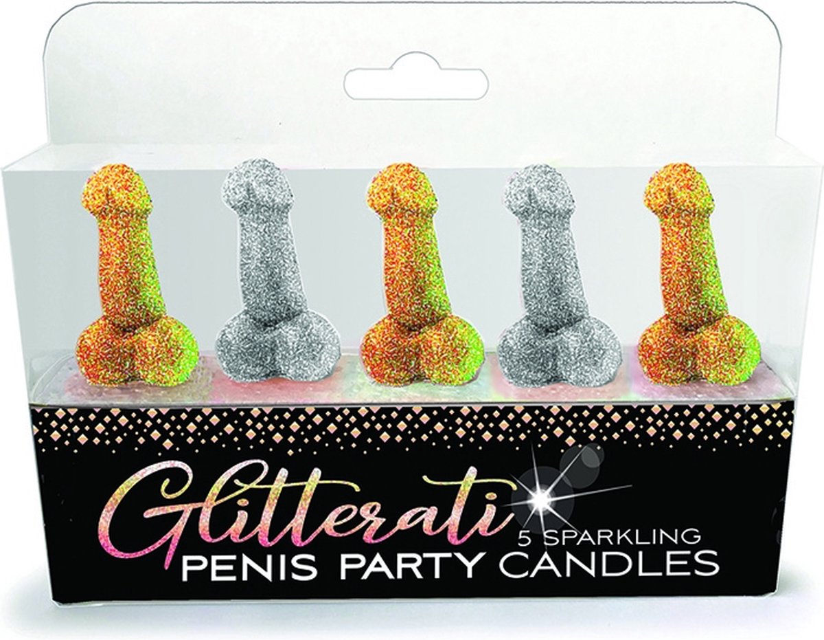 Little Genie Productions CP.1034 - Glitterati Penis, Candle Set