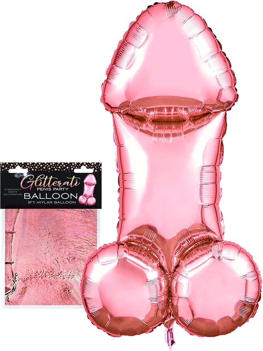 Little Genie Productions CP.1082 - Glitterati 3Ft Rose Gold Mylar Balloon