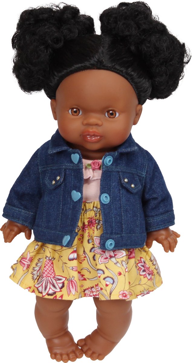 Little Lady Poppenkleding - Paola Reina Gordi - minikane kleertjes - spijkerjasje vos