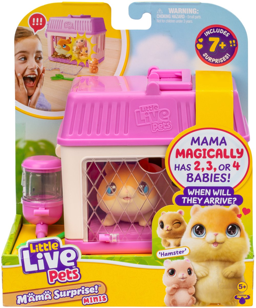 Little Live Pets - Mama Surprise Mini - Mama Hamster krijgt 2 en soms wel 3 óf 4 babys