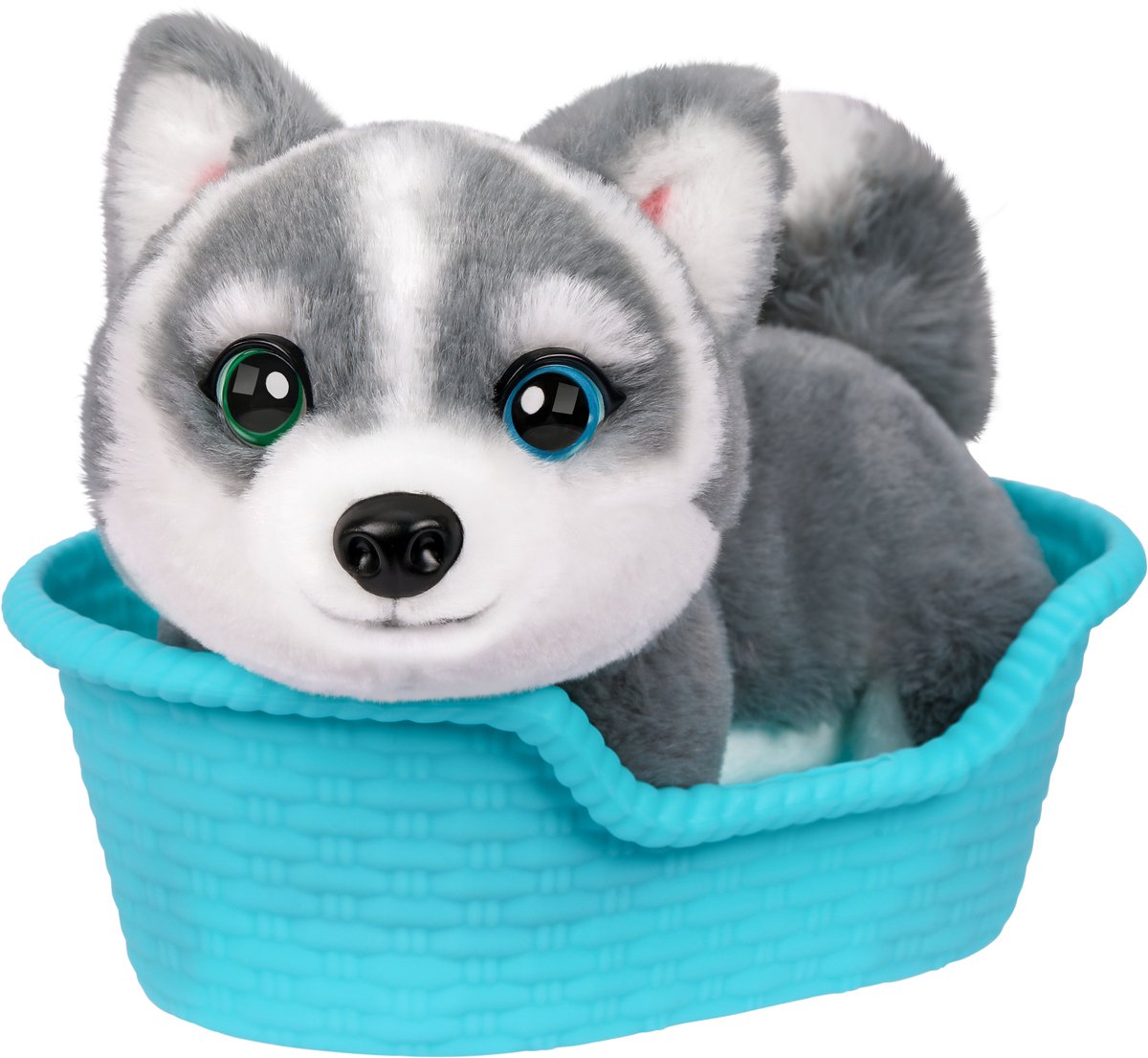 Little Live Pets - My Really Real Puppy Minis - Aurora de Husky - Interactieve pluchen knuffel